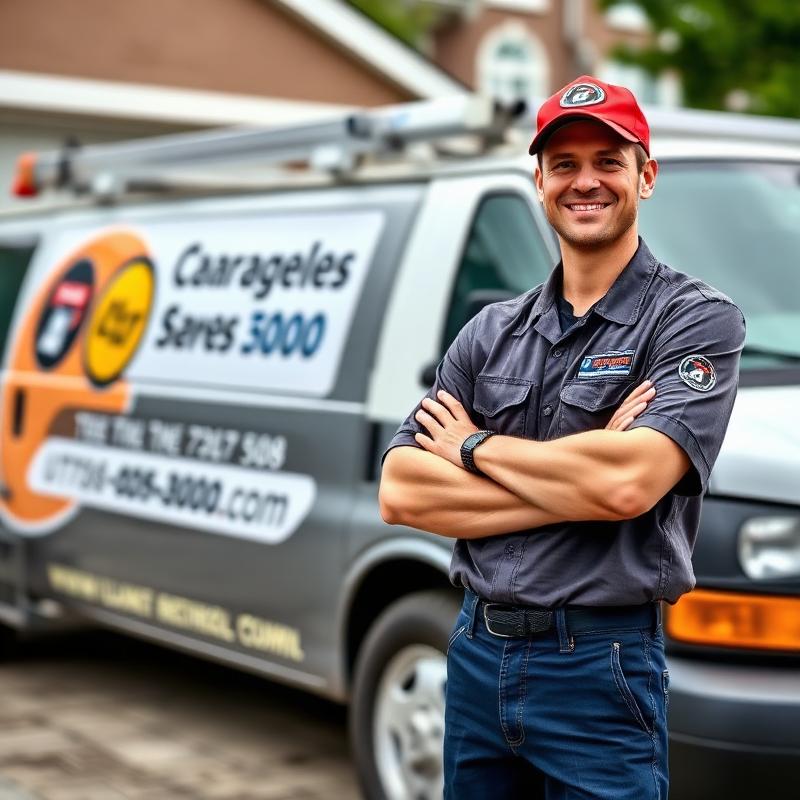 Garage Door Tarboro certified technician inspecting garage door